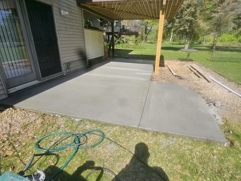 Backyard concrete patio in Circle Pines, MN