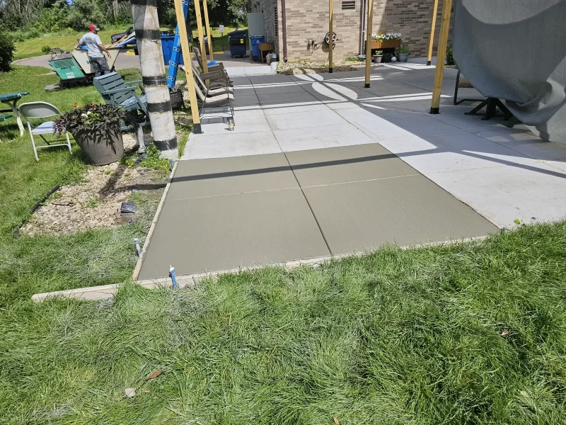 Concrete patio repair project