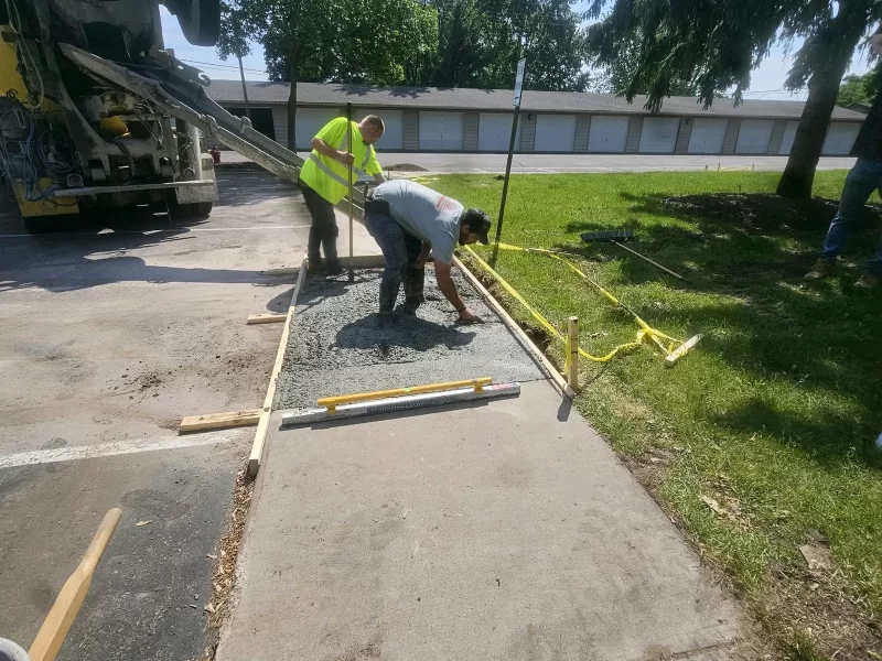 Concrete pour in progress
